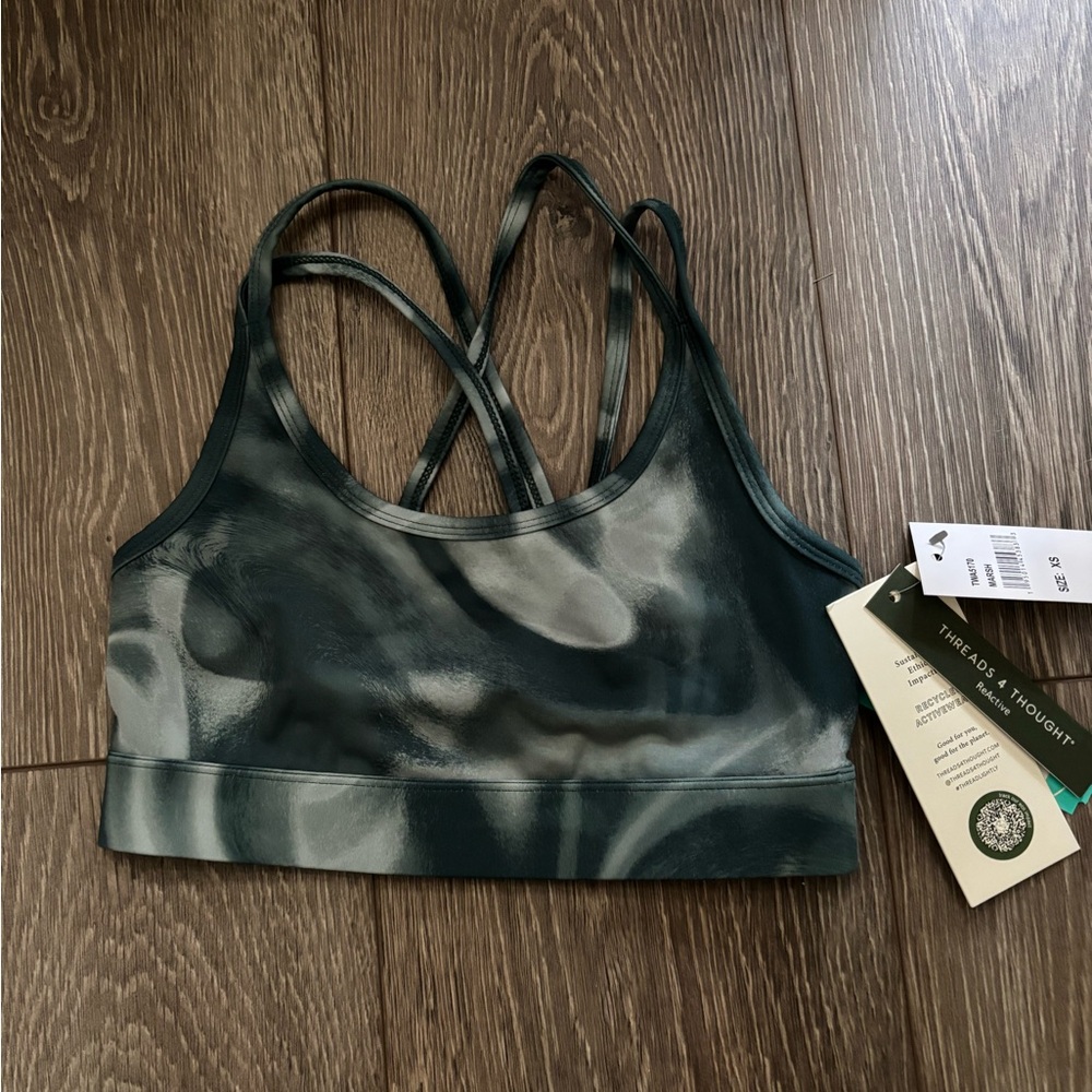 Threads 4 Thought Marble Pattern Sports Bra